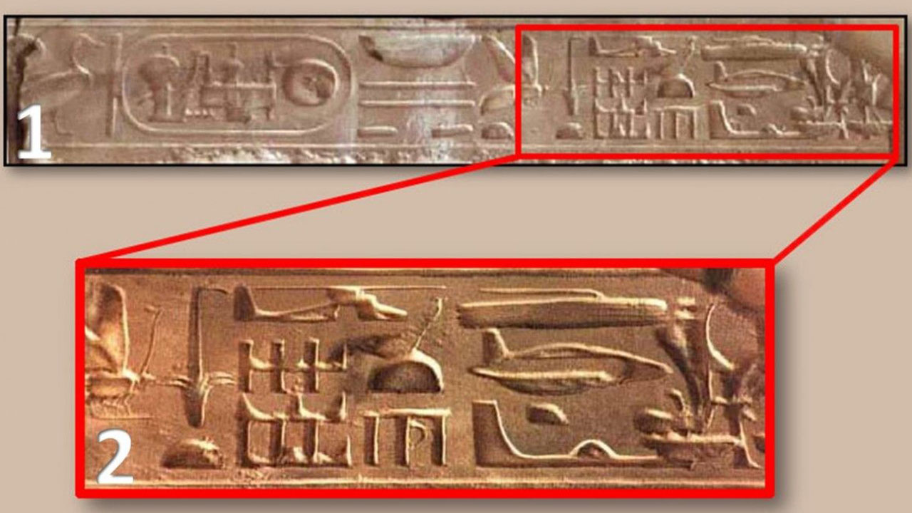 Antik Mısır Hiyeroglifleri ve UFO Şekilleri